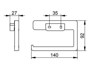 Держатель для туалетной бумаги Keuco Collection Moll 12762250000 шлифованная латунь